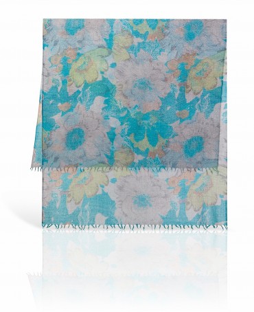 Палантин Женский ZW-HIBISCUS.EXOTIC/EMARELD